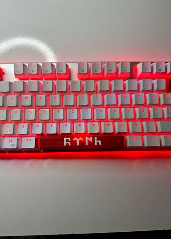 Türk Keycaps Kırmızı Renkli Işıklı Klavye tuşu - Görsel 3