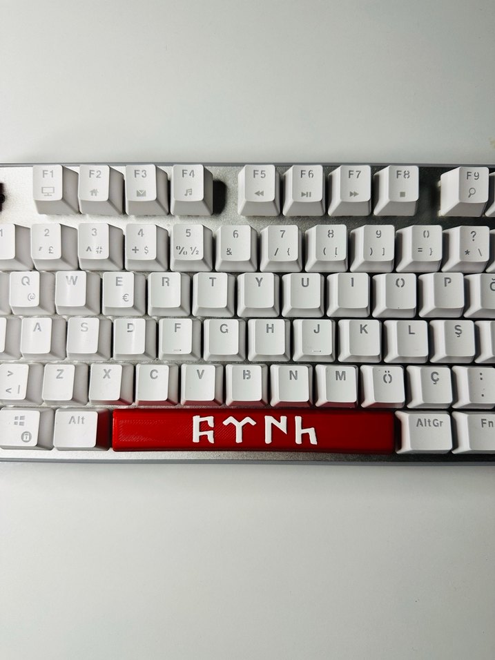 Türk Keycaps Kırmızı Renkli Işıklı Klavye tuşu - Görsel 4
