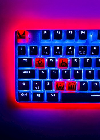 Phoenix Keycaps (6lı )Renkli Kırmızı Gaming Klavye tuşu - Görsel 10