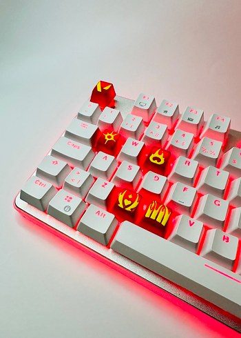 Phoenix Keycaps (6lı )Renkli Kırmızı Gaming Klavye tuşu - Görsel 4