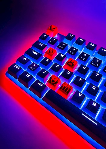 Phoenix Keycaps (6lı )Renkli Kırmızı Gaming Klavye tuşu - Görsel 2