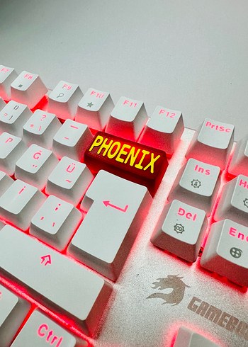 Phoenix Keycaps (6lı )Renkli Kırmızı Gaming Klavye tuşu - Görsel 6