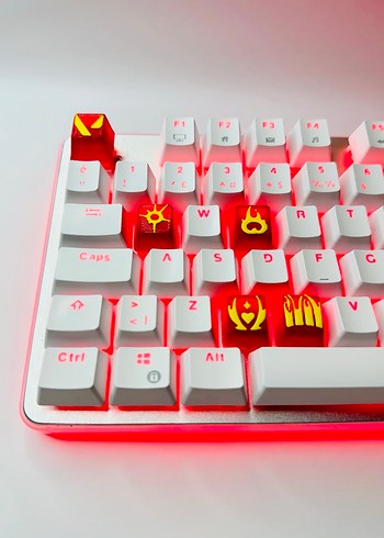 Phoenix Keycaps (6lı )Renkli Kırmızı Gaming Klavye tuşu