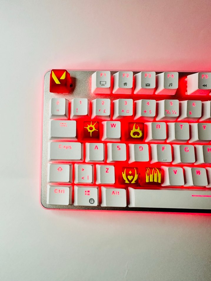 Phoenix Keycaps (6lı )Renkli Kırmızı Gaming Klavye tuşu - Görsel 3