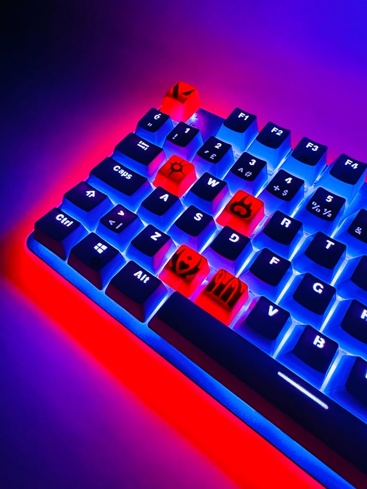 Phoenix Keycaps (6lı )Renkli Kırmızı Gaming Klavye tuşu - Görsel 2