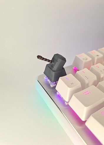 Thor Mjolnir Mekanik Klavye Tuşu Figur Keycaps 