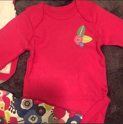 3 Ay Beden çeşitli Renk Kız bebek 3?lü body