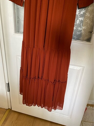 42 Beden bordo Renk Tesettür kullanışlı uzun elbise