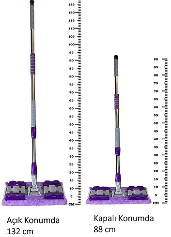 Mandallı yer duvar cam silme mopu - Görsel 3