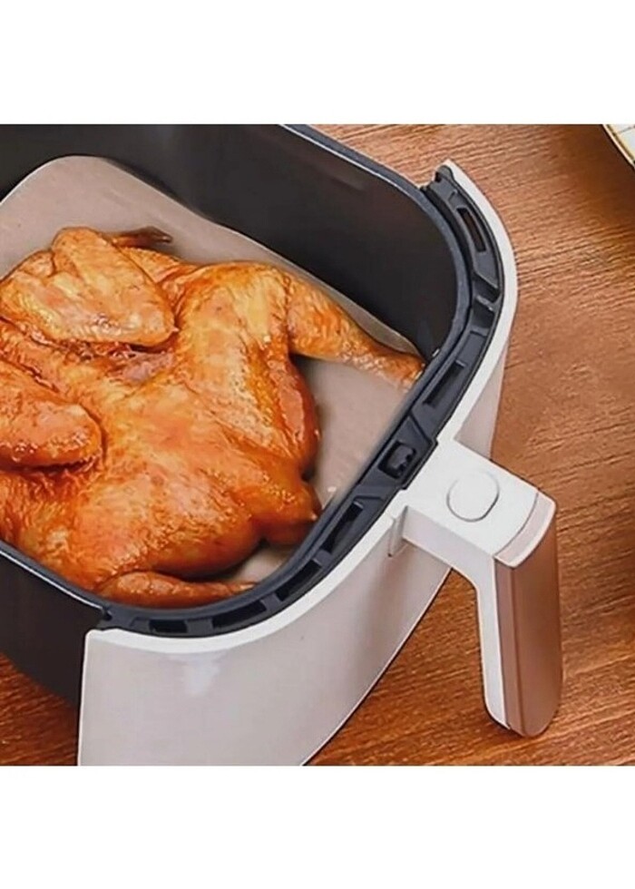 50 Adet Air Fryer Pişirme Kağıdı kare - Görsel 2