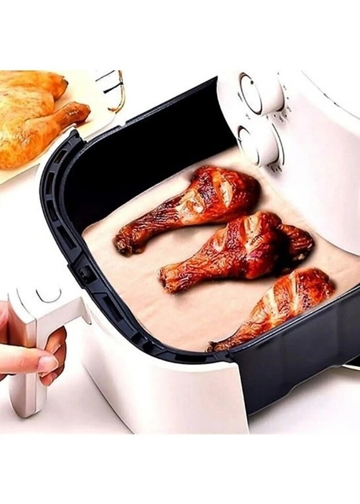 50 Adet Air Fryer Pişirme Kağıdı kare - Görsel 4