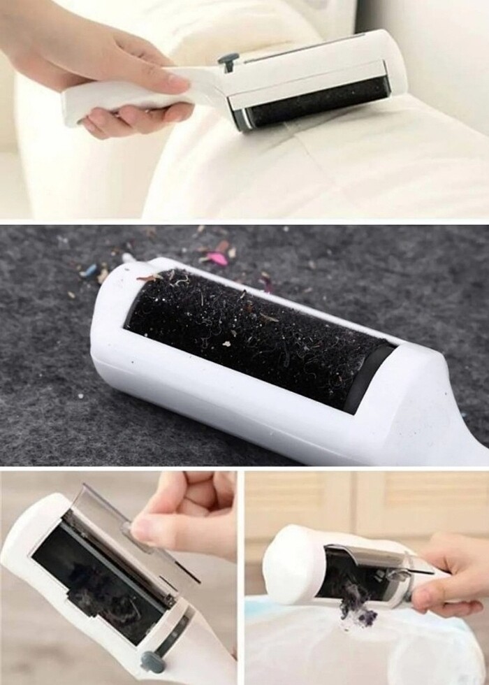 Plastik Su Kabı Tüy Toplayıcı Rulo Fırça - Görsel 4