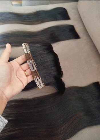 gerçek saç çıt çıt köyü kahve - Görsel 2