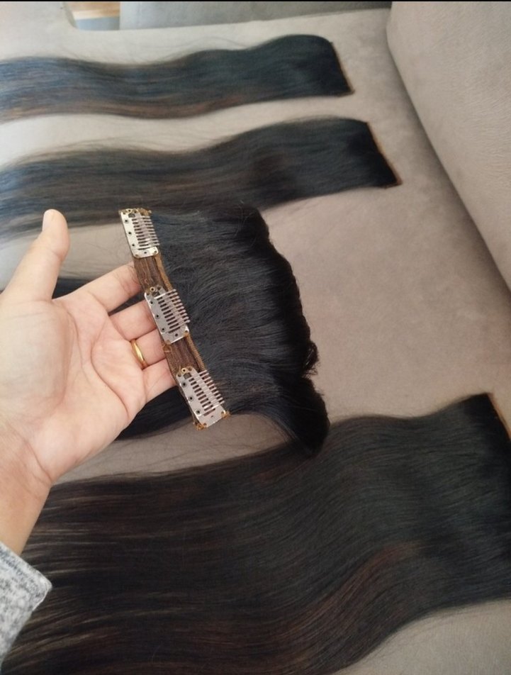 gerçek saç çıt çıt köyü kahve - Görsel 2