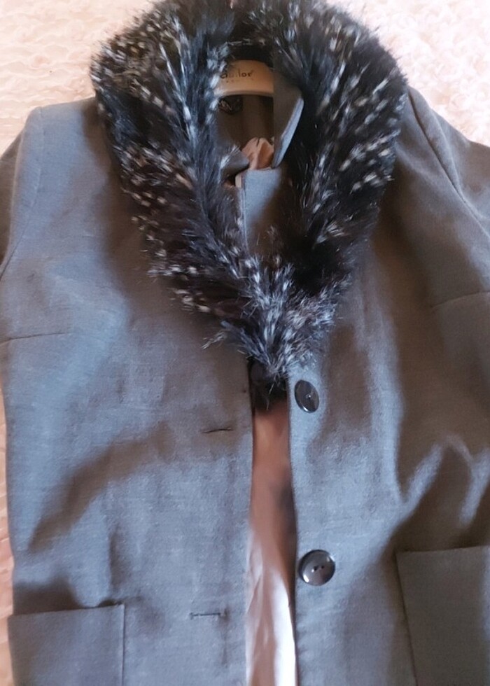 Kaşe mont gri - Görsel 2