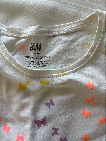 5 Yaş Beden H&M T-SHIRT 4-6 YAŞ ŞORT İLE BİRLİKTE