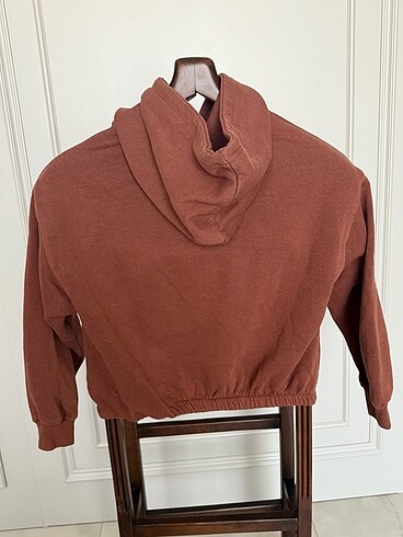 11-12 Yaş Beden kahverengi Renk ZARA CROP SWEAT 11-12 YAŞ