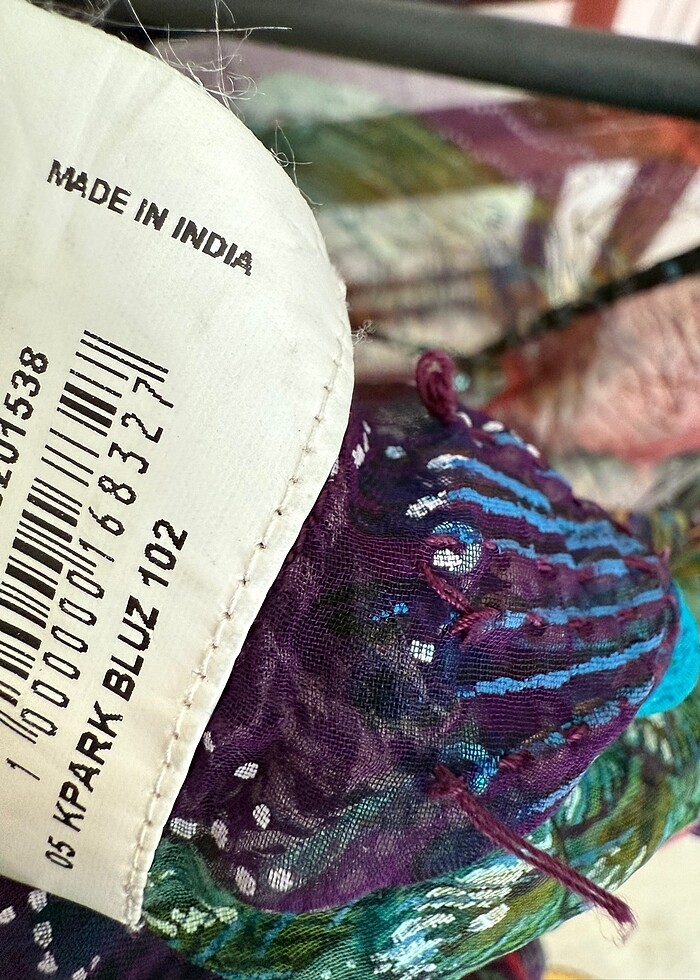 SIFIR MADE İN INDIA EL YAPIMI TUNİK BLUZ - Görsel 4