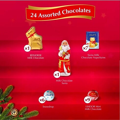 Beden Lindt çikolata takvimi