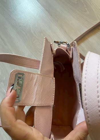 LC Waikiki Pembe Deri Tokalı Modern Klasik Kadın Çanta