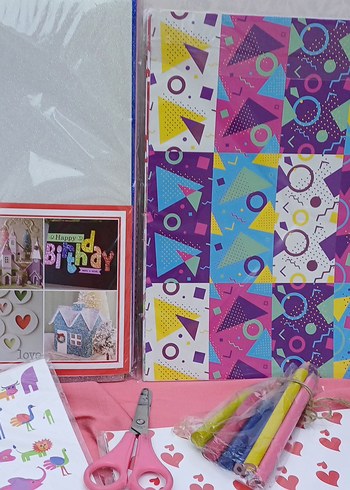 Renkli Simli Foto Karton Seti 20x30 cm - Görsel 3