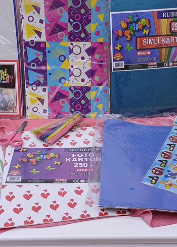 Renkli Simli Foto Karton Seti 20x30 cm - Görsel 5