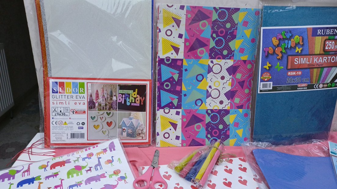 Renkli Simli Foto Karton Seti 20x30 cm - Görsel 3