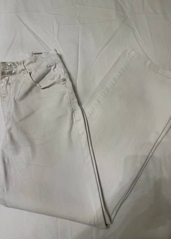 Bej Kadın Simli Pantolon