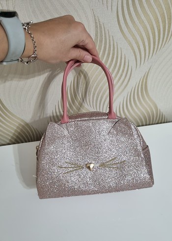 Pembe Parlak kız cocuk Çanta - Görsel 4