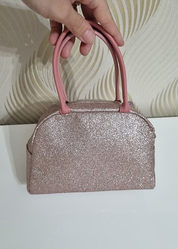 Pembe Parlak kız cocuk Çanta - Görsel 5