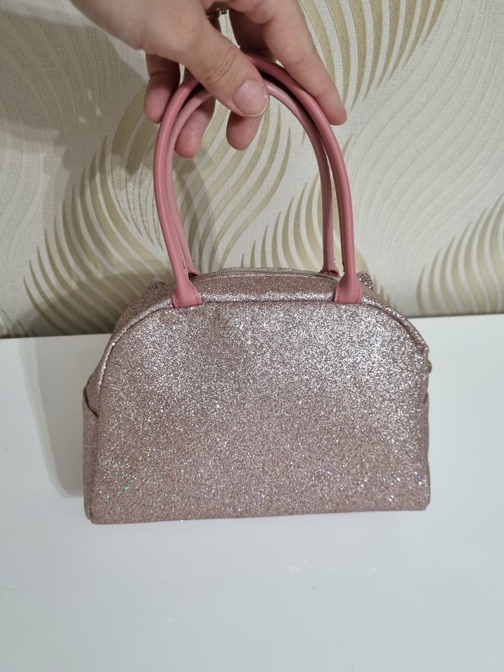 Pembe Parlak kız cocuk Çanta - Görsel 5