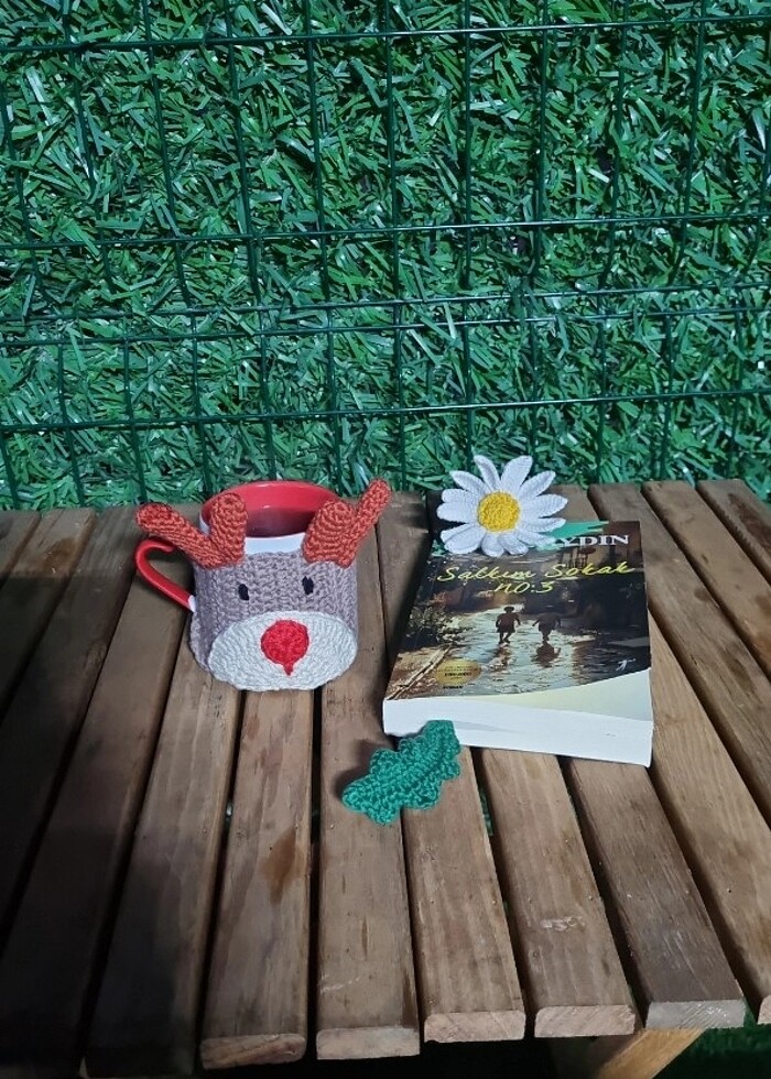 Orgu bardak kılıfı  - Görsel 4