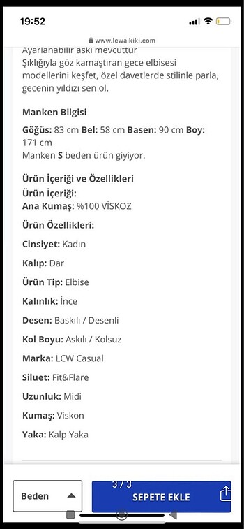 m Beden uzun elbise