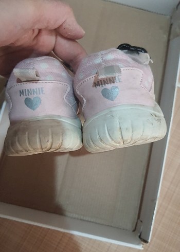 23 Beden pembe Renk Kız Çocuk Pembe Baskılı Spor Ayakkabı Velcro