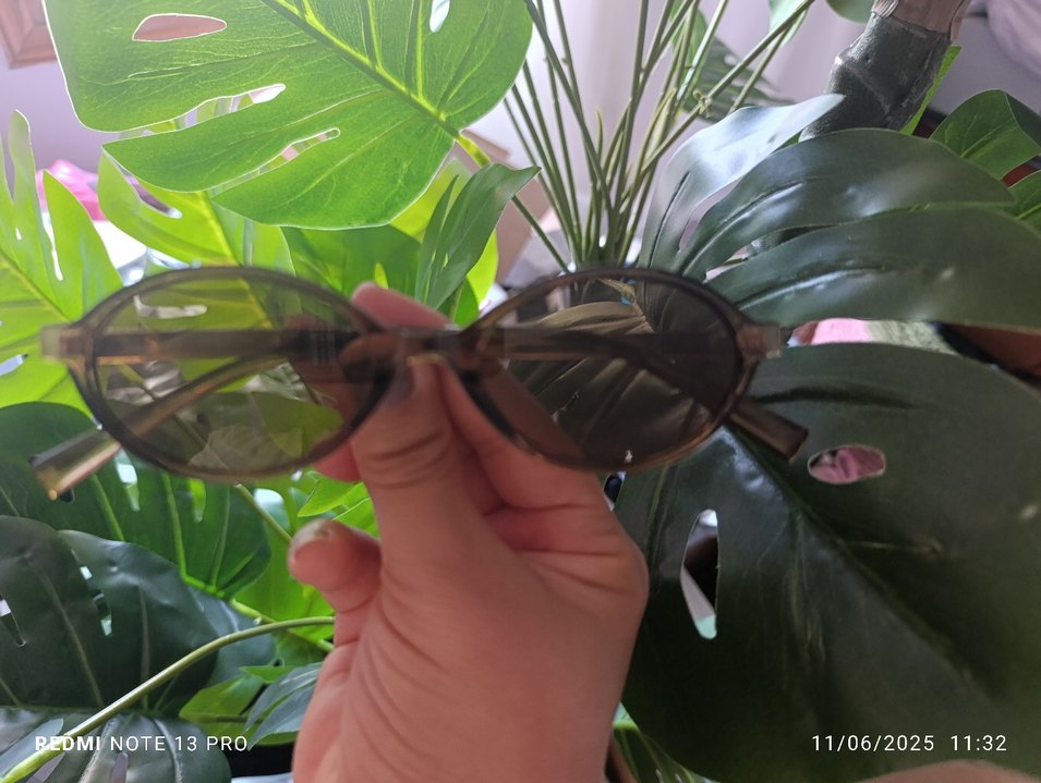 Kahverengi Transparan Retro Kadın Gözlüğü - Görsel 3