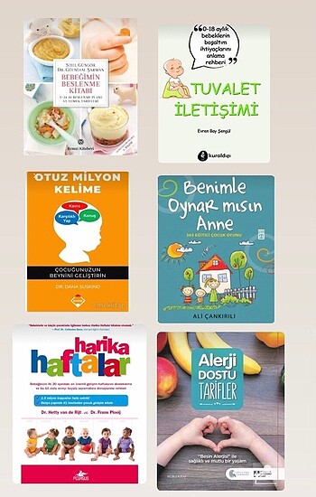 Ek gıda ve bebek gelişim kitapları