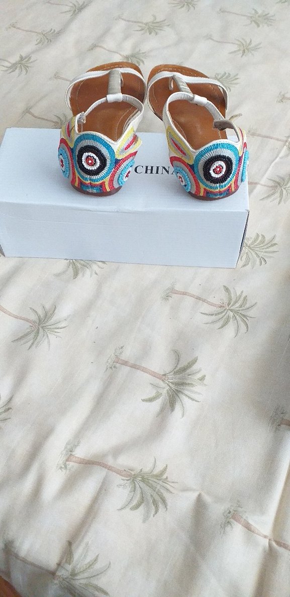 DERİMOD  SANDALETeyaz Kadın Dolgu Topuklu Sandalet - Görsel 5