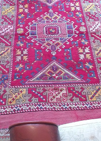 Renkli Desenli  antika Geleneksel el dokuma Halı - Görsel 2