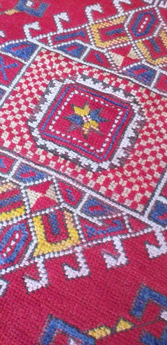 Renkli Desenli  antika Geleneksel el dokuma Halı - Görsel 5