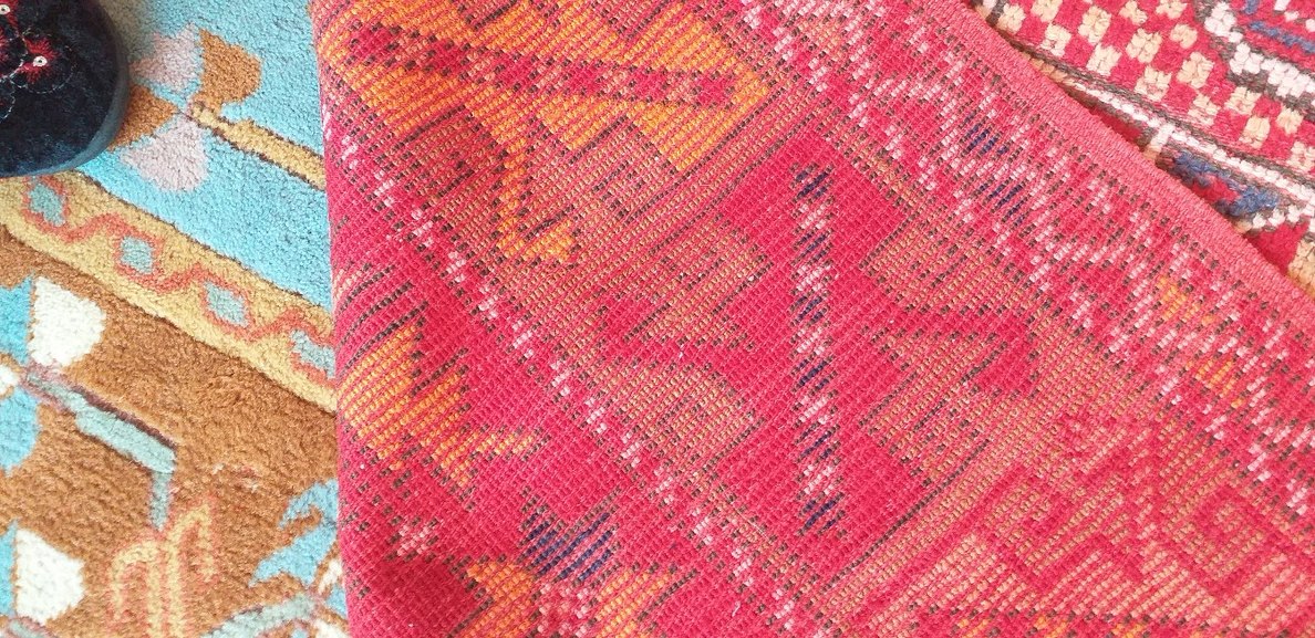 Renkli Desenli  antika Geleneksel el dokuma Halı - Görsel 4