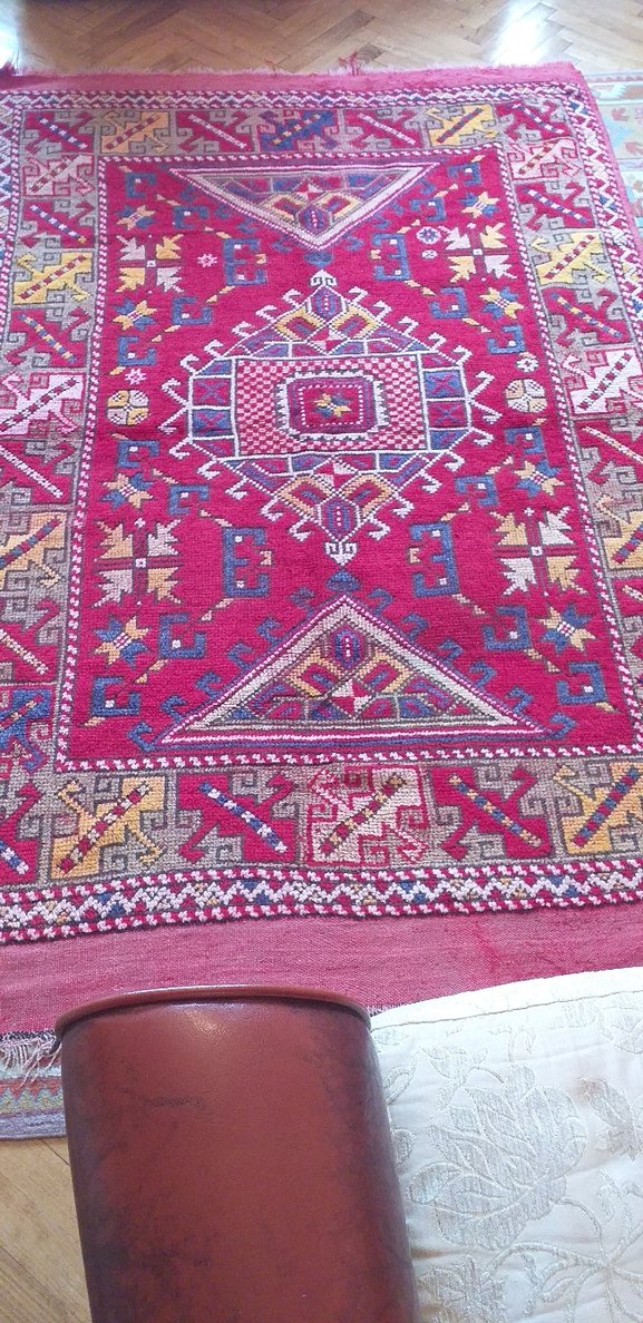 Renkli Desenli  antika Geleneksel el dokuma Halı - Görsel 2