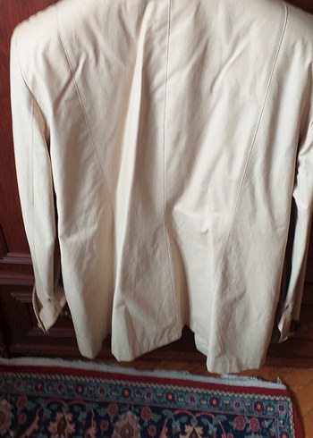 Bej Düğmeli Kadın Trençkot - Görsel 7