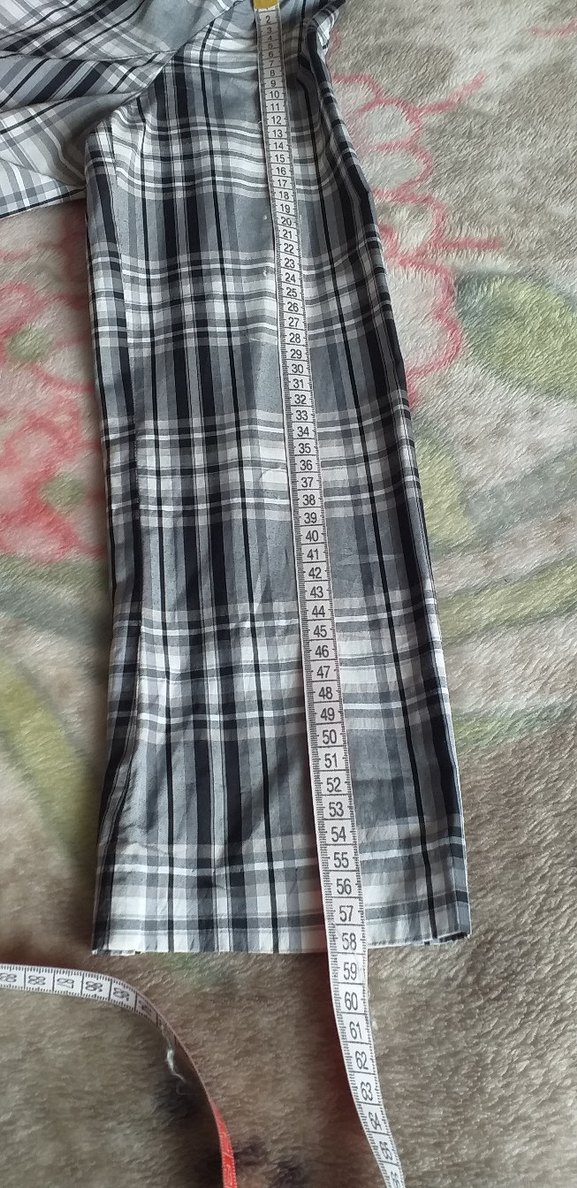 Gri Ekose Desenli Kadın Blazer Ceket - Görsel 4