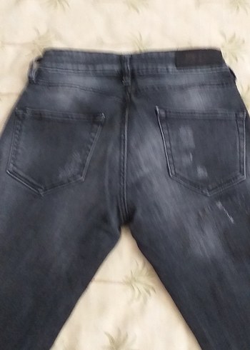 36 Beden Gri Kadın Kot Pantolon Midi Boy MANGO