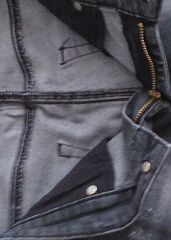 Gri Kadın Kot Pantolon Midi Boy MANGO - Görsel 5