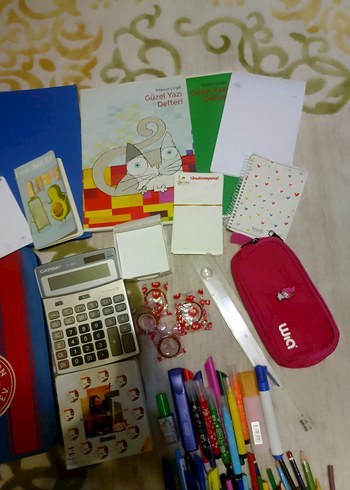 Çok Renkli Okul Malzemeleri Seti - Görsel 3