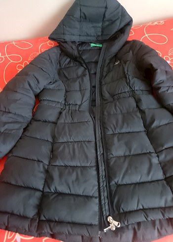 Çocuk Siyah Kapitone Kışlık Mont - Görsel 4