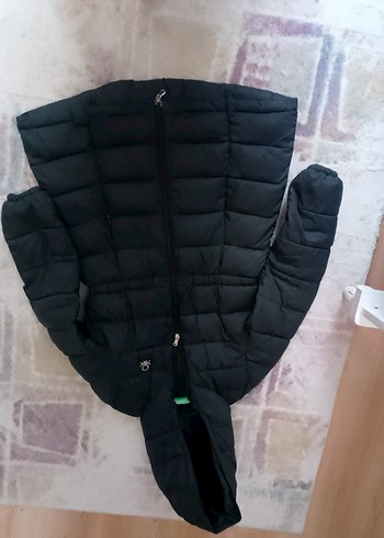 Çocuk Siyah Kapitone Kışlık Mont - Görsel 11