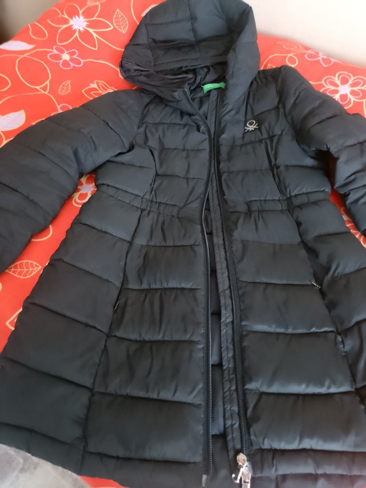 Çocuk Siyah Kapitone Kışlık Mont - Görsel 2