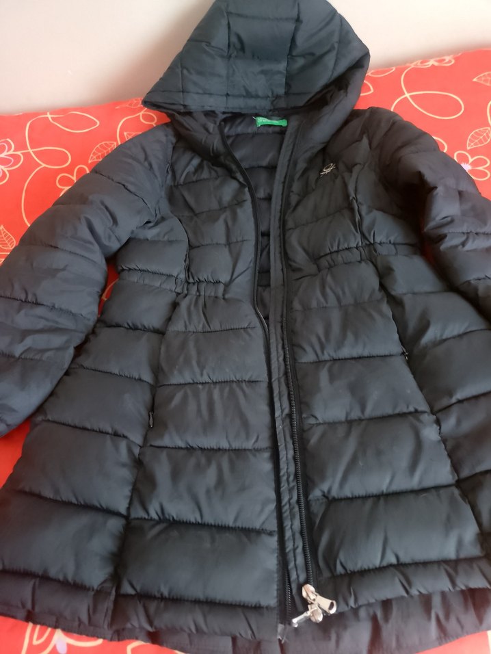 Çocuk Siyah Kapitone Kışlık Mont - Görsel 4